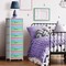 Sorbus 6 Drawers Tall Dresser with Steel Frame, Wood Top & Easy Pull Foldable Fabric Bins